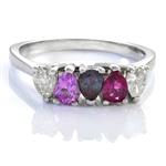 Diamond Gemstone Ring in 14kt White Gold