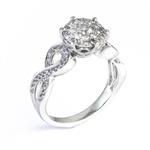 Forever Diamonds 0.75ct TDW. Diamond Infinity Engagement Ring in 14kt White Gold