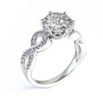 0.75ct TDW. Diamond Infinity Engagement Ring in 14kt White Gold