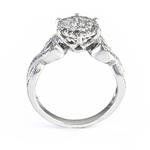 0.75ct TDW. Diamond Infinity Engagement Ring in 14kt White Gold