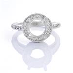 Halo Style Diamond Engagement Setting in 14kt White Gold 