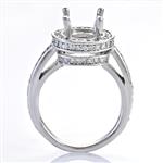 Halo Style Diamond Engagement Setting in 14kt White Gold 