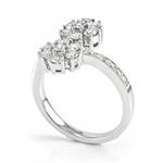 Diamond Flower Cluster Ring in 14kt White Gold