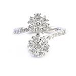 Forever Diamonds Diamond Flower Cluster Ring in 14kt White Gold