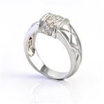 Diamond Ring in 14kt Frosted White Gold
