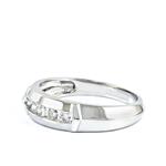 Men's Diamond Wedding Band in 14kt White Gold