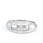 Men's Diamond Wedding Band in 14kt White Gold