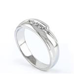 Men's Diamond Wedding Band in 10kt White Gold