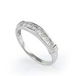 Men's Diamond Wedding Band in 14kt White Gold