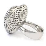 Diamond Puffy Heart Ring in 14kt White Gold
