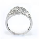 Diamond Cross-Over Ring in 14kt White Gold