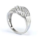 Diamond Cross-Over Ring in 14kt White Gold