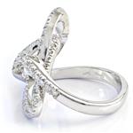 Twisted Hearts Diamond Ring in 14kt White Gold