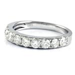 1.09CT TDW. Diamond Wedding Band in 14kt White Gold