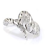 Diamond Zebra Stripe Ring in 14kt White Gold