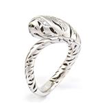 Diamond Zebra Stripe Ring in 14kt White Gold