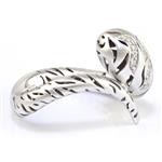 Diamond Zebra Stripe Ring in 14kt White Gold