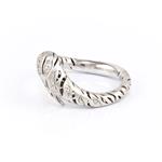 Diamond Zebra Stripe Ring in 14kt White Gold