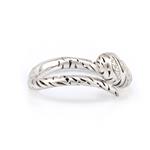 Diamond Zebra Stripe Ring in 14kt White Gold