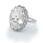 Forever Diamonds 14kt White Gold XL Cubic Zirconia Ring