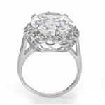 14kt White Gold XL Cubic Zirconia Ring