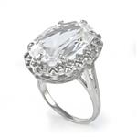 14kt White Gold XL Cubic Zirconia Ring