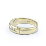 Men's Diamond Wedding Band in 14kt Yellow Gold 