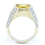 Diamond and Natural Yellow Sapphire Ring in 18kt Yellow Gold 