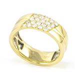 Men's Diamond Wedding Band in 14kt Yellow Gold 