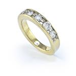 0.85CT TDW. Diamond Band in 14kt Yellow Gold