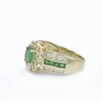Diamond Emerald Ring in 14kt Gold