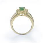 Diamond Emerald Ring in 14kt Gold