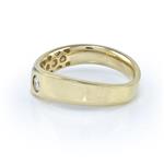 Men's Diamond Contour Wedding Band in 14kt Yellow Gold