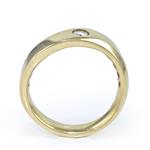 Men's Diamond Contour Wedding Band in 14kt Yellow Gold