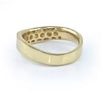 Men's Diamond Contour Wedding Band in 14kt Yellow Gold