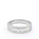 Unisex Diamond Band in 18kt White Gold