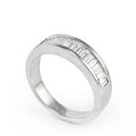 Unisex Diamond Band in 18kt White Gold