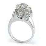 Diamond Ball Ring in 18kt White Gold