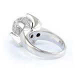 Diamond Ball Ring in 18kt White Gold