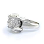 Diamond Ball Ring in 18kt White Gold