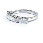 1.21CT TDW.  Five Stone Diamond Band in 18kt White Gold