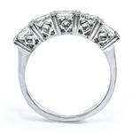 1.21CT TDW.  Five Stone Diamond Band in 18kt White Gold