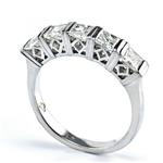 1.21CT TDW.  Five Stone Diamond Band in 18kt White Gold