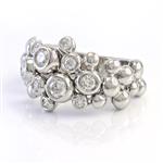 Diamond Bubble Ring in 18kt White Gold