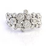 Diamond Bubble Ring in 18kt White Gold