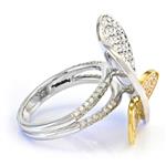 Diamond Fancy Heart Ring in 18kt White Gold