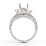 1.19CT TDW. Halo Style Diamond Engagement Setting in 18kt White Gold 