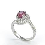 Diamond Ruby Ring in 18kt White Gold