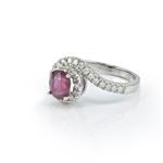 Diamond Ruby Ring in 18kt White Gold