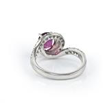 Diamond Ruby Ring in 18kt White Gold